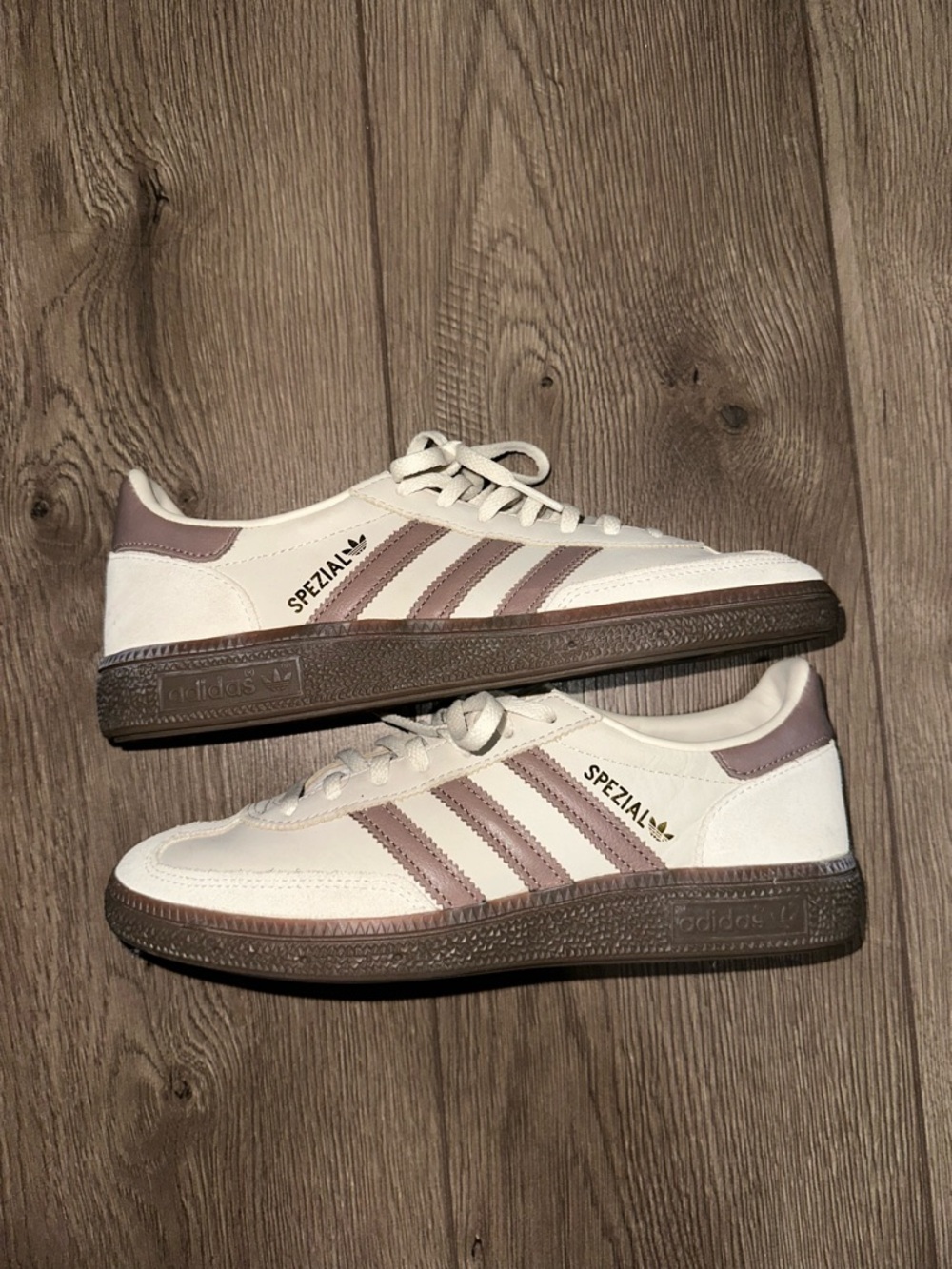 Adidas Women  Tan & Brown Gazelle-Inspired Leather Sneaker
